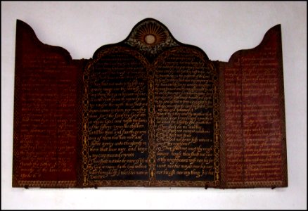 Decalogue boards from St Mary, Preston