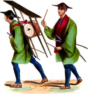 Decamps. Infanterie Japonais - Musicien. Auguste Wahlen. Moeurs, usages et costumes de tous les peuples du monde. 1843