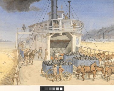 Deck scene on a Mississippi steam boat ca.1860 RMG PY0317