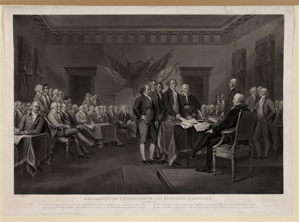 Declaration de l'independance des etats-unis d'amerique, le 4 Juillet 1776 LCCN2004670554