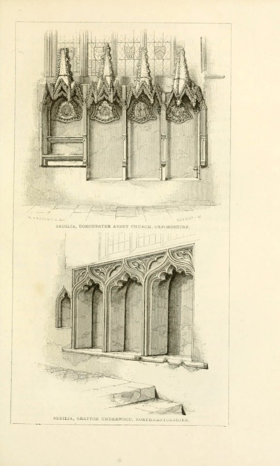 Decorated English Sedilia stylesofarchitec00rick 0259