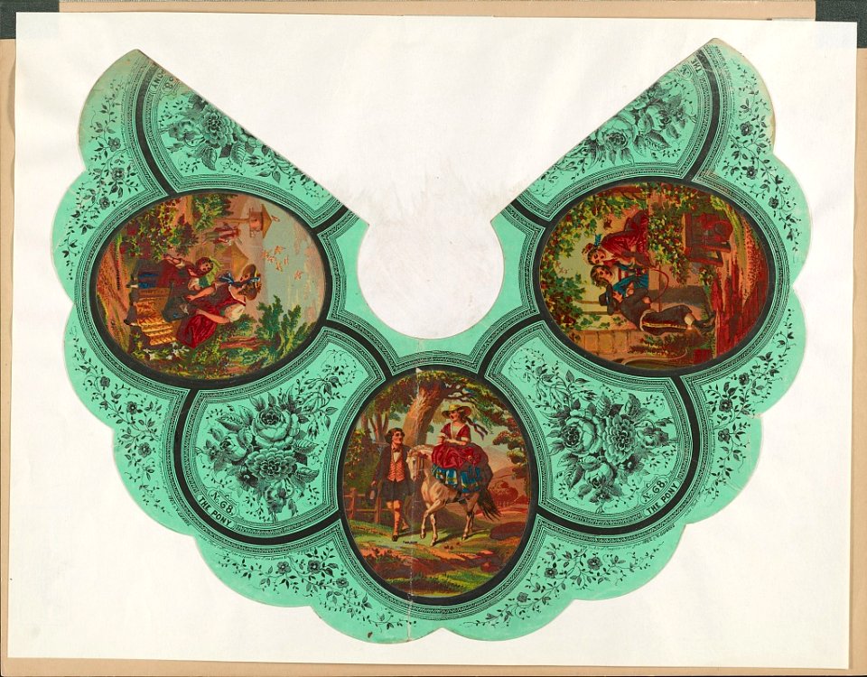 Decorated fan with three scenes LCCN2003680544