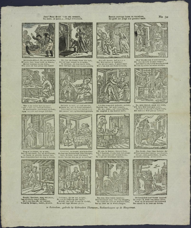 Deez' prent strekk' U tot nut vermaak, En leerd, al spelend, deugd betrachten-Catchpenny print-Borms 0408