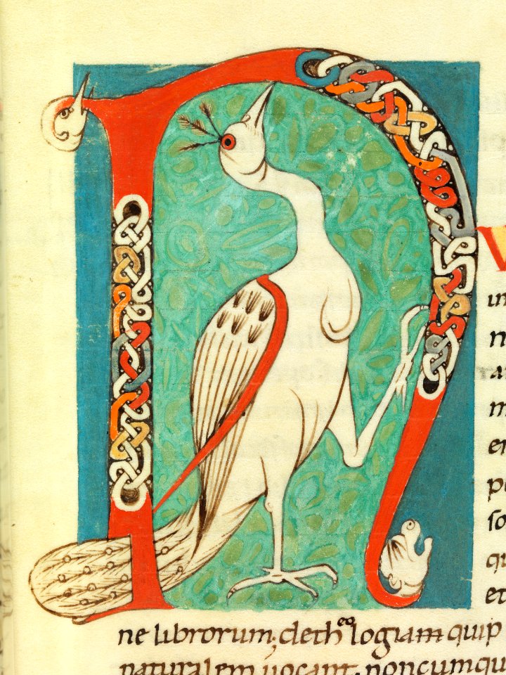 Decorative Initial 'N'. From 'The City of God' of St Augustine (CBL W 043, f.80r detail)