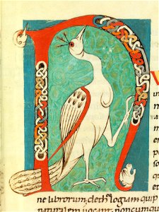 Decorative Initial 'N'. From 'The City of God' of St Augustine (CBL W 043, f.80r detail)