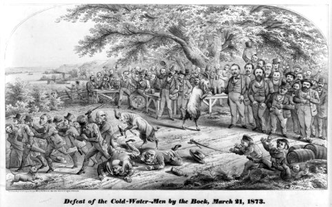 Defeat of the cold-water-men by the bock, March 21, 1873 - E. Bott. LCCN2005694418