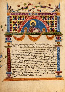 Decorated Text Page with half figure of Eusebius - Google Art Project