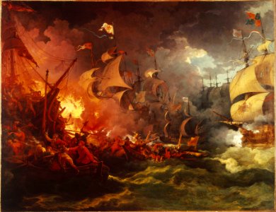 Defeat of the Spanish Armada, 8 August 1588 RMG BHC0264