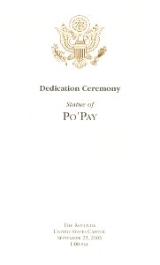 Dedication of Po'pay statue