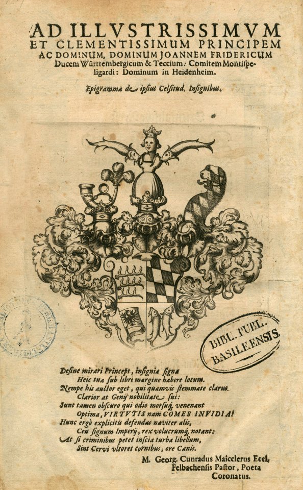 Dedication of the author to the Duke John Friedrich of Württemberg - Breuning Von Buchenbach Hans Jacob - 1612