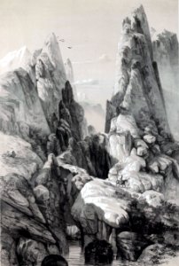 Defile Pir a zan by Eugène Flandin