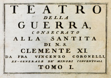 Dedication to Pope Clement XI - Coronelli Vincenzo Maria - 1708