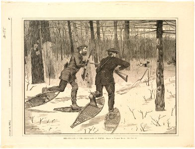 Deer-stalking in the Adirondacks in winter (Boston Public Library)