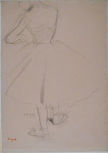 Degas - A ballet dancer, seen from behind, WA1977.25