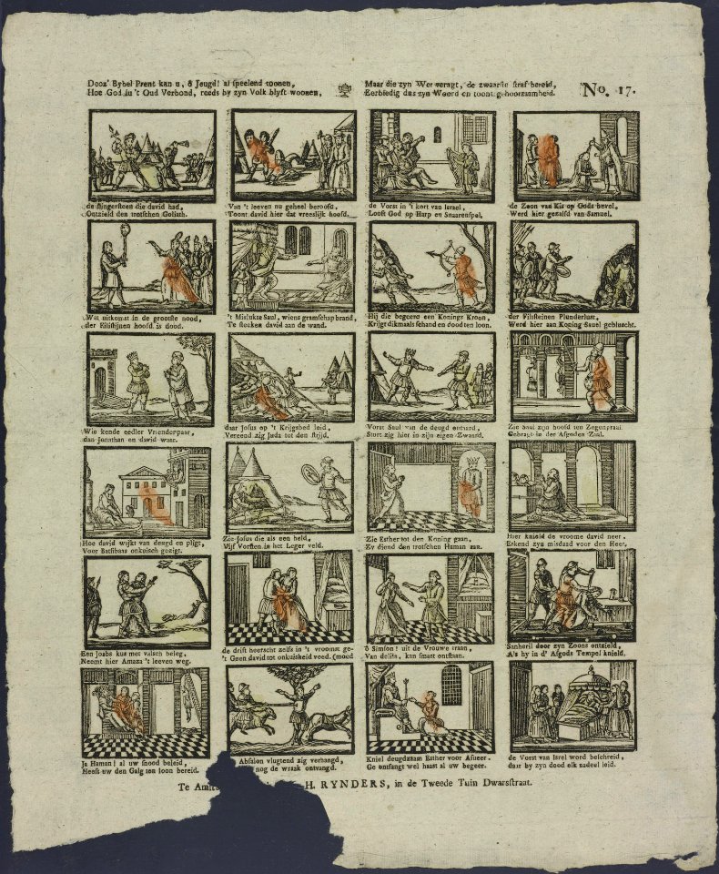 Deez' Bybel prent kan u, ô jeugd! al speelend toonen-Catchpenny print-Borms 0972