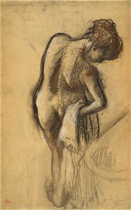 Degas - After the Bath, ca. 1900, 37.58. Free illustration for personal and commercial use.