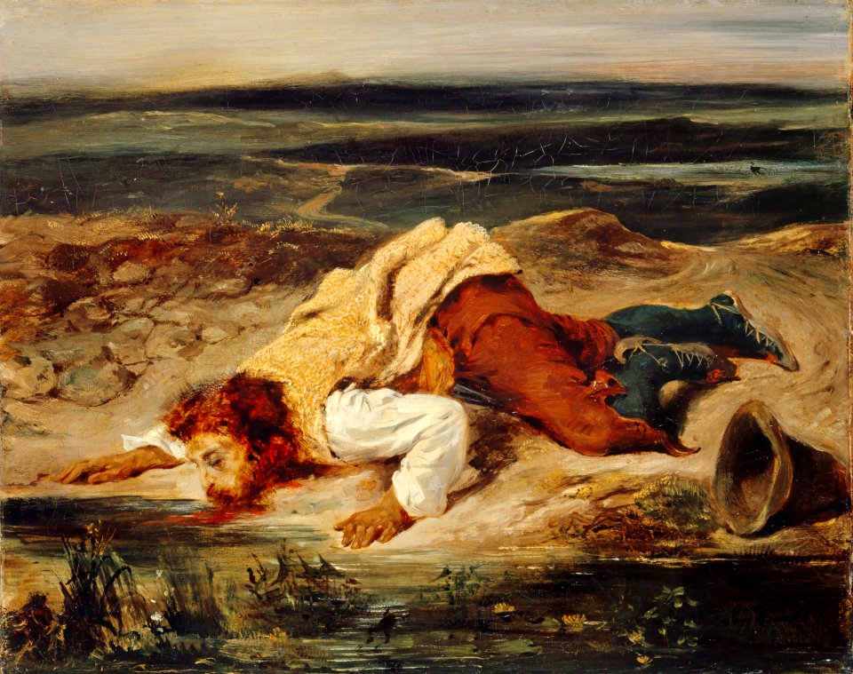 Eugène Delacroix - Brigand blessé (ca. 1825)
