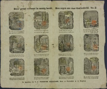 Deez' prent vertoont in menig beeld, Den zegen ons door God bedeeld-Catchpenny print-Borms 0986