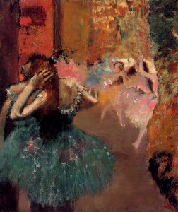 Degas - Ballet Scene, circa 1893. Free illustration for personal and commercial use.