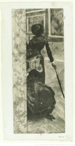 Degas - Au Louvre, la peinture, Mary Cassatt, btv1b10462517r