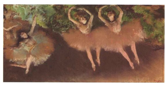 Degas - Balettszene. Free illustration for personal and commercial use.