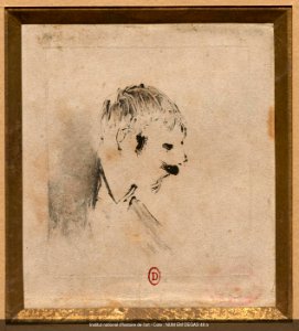 Degas - Buste d'homme à moustache de profil à droite (épr. a), NUM EM DEGAS 48 a
