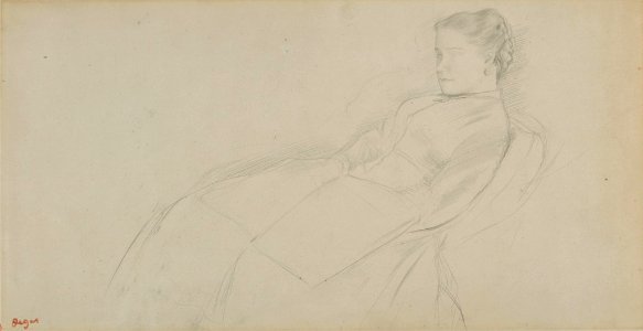 Degas - A Young Woman Reclining in a Chair, 1965.252