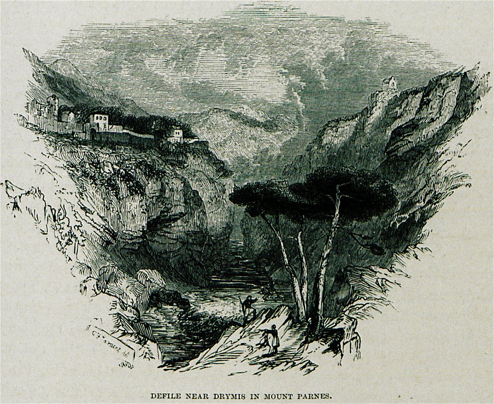 Defile near Drymis in Mount Parnes - Wordsworth Christopher - 1882