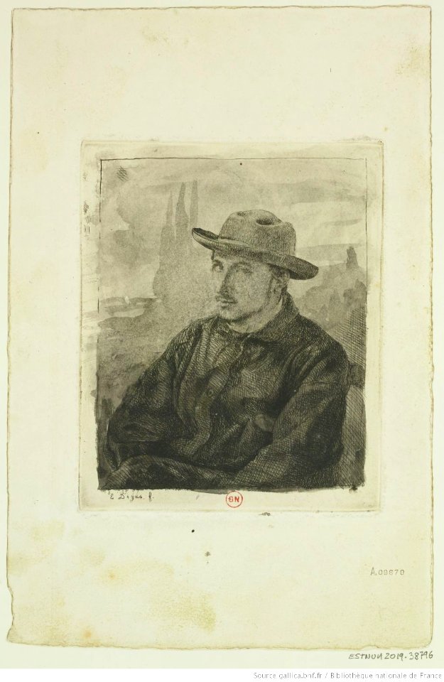 Degas - Buste de jeune homme, dit, à tort, Degas par lui-même, btv1b104620651