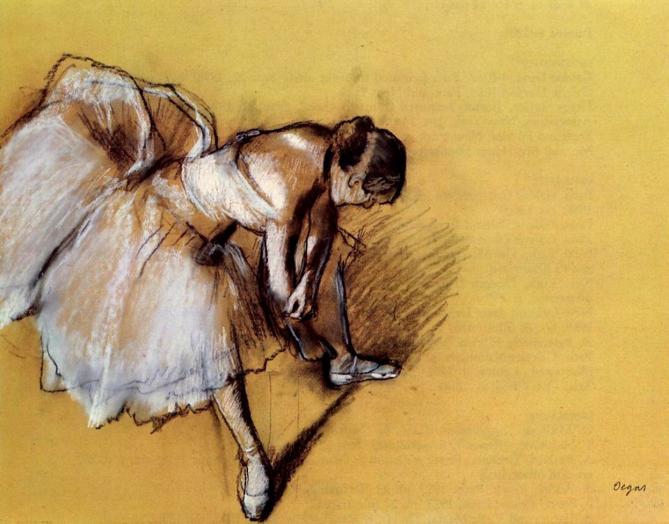 Degas - Dancer Adjusting Her Slipper, circa 1890