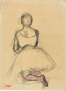 Degas - Dancer Kneeling, Seen from the Back, 1954.328. Free illustration for personal and commercial use.