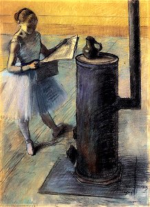 Degas - Dancer Resting, circa 1879-1880. Free illustration for personal and commercial use.