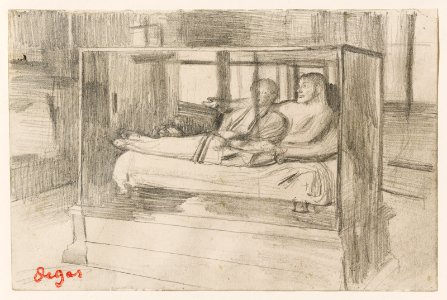 Degas - At the Louvre The Etruscan Sarcophagus, 1971.36