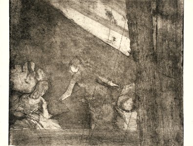 Degas - Aux Ambassadeurs, etching