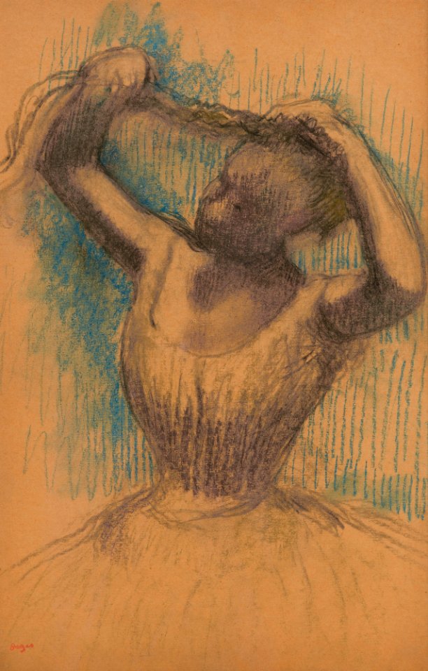Degas - DANSEUSE RAJUSTANT SA COIFFURE, circa 1900, L 1385