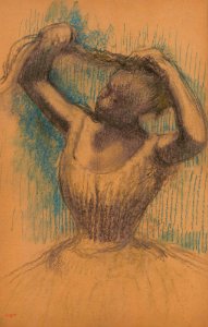 Degas - DANSEUSE RAJUSTANT SA COIFFURE, circa 1900, L 1385