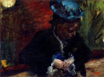 Degas - At the Theatre. Woman Seated on the Balcony, 1877-1889