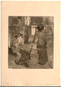 Degas - Au Louvre, Musée des Antiquités, Mary Cassatt, NUM EM DEGAS 30