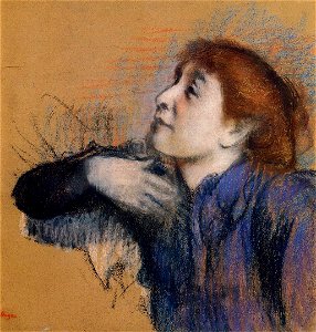 Degas - Bust of a Woman, circa 1880-1885. Free illustration for personal and commercial use.