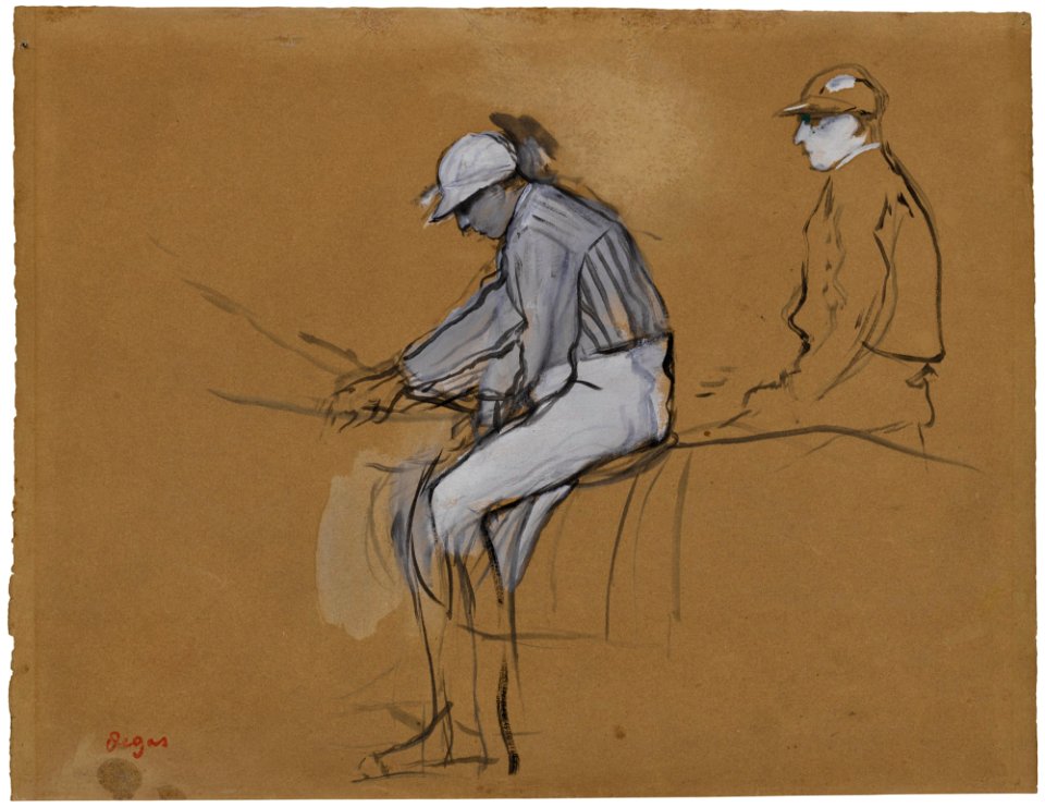 Degas - DEUX JOCKEYS, circa 1868-70, L 153
