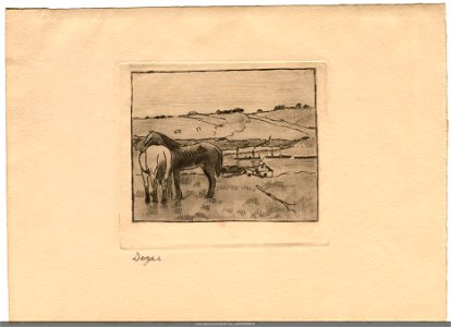 Degas - Chevaux dans une prairie, NUM EM DEGAS 40