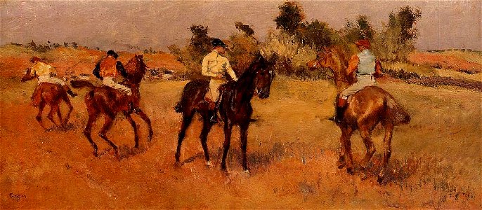 Degas - Four Jockeys, circa 1886-1888
