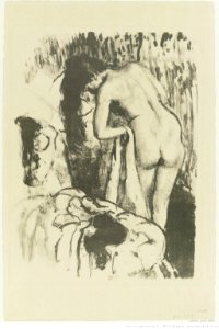 Degas - Femme nue debout, à sa toilette, btv1b10462513z