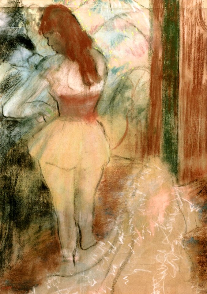 Degas - Dancer Dressing Herself, circa 1889