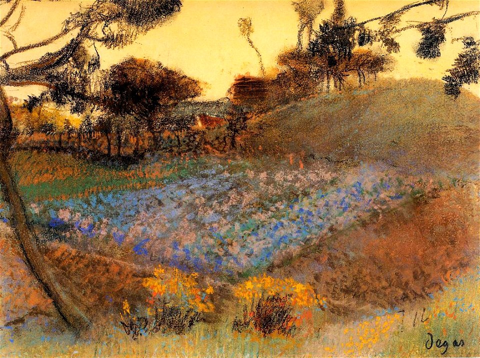 Degas - Field of Flax, 1891-1892