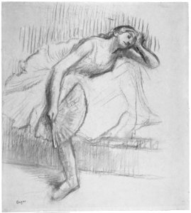 Degas - Dancer Resting with a Fan, 1922.5517. Free illustration for personal and commercial use.