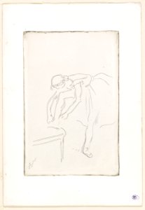 Degas - Dancer Putting on Her Shoe, 1932.1334