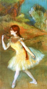 Degas - Dancer, circa 1885-1890. Free illustration for personal and commercial use.