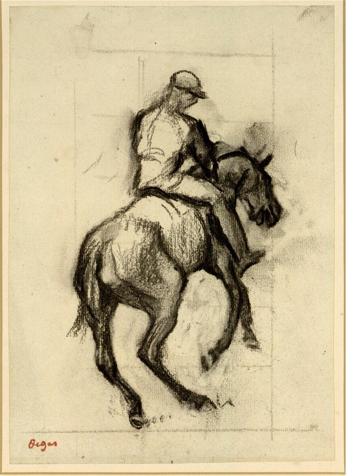 Degas - Jockey auf einem Pferd in Rückenansicht, 24119