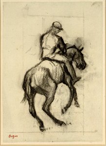 Degas - Jockey auf einem Pferd in Rückenansicht, 24119